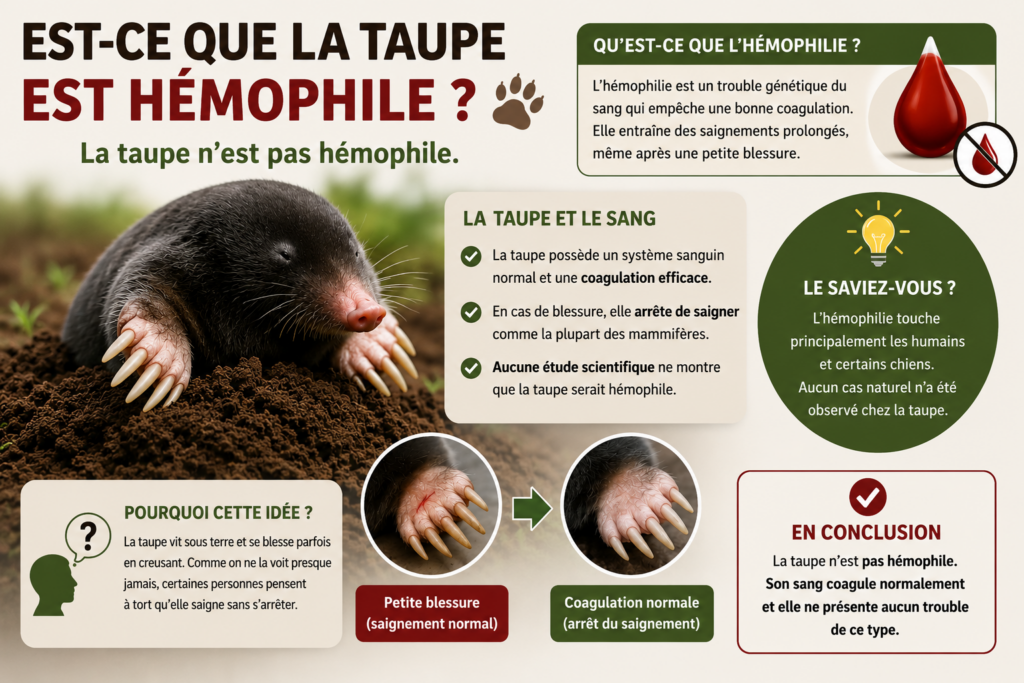 La taupe est elle hémophile ?