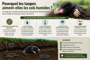 Pourquoi les taupes aiment-elles les sols humides